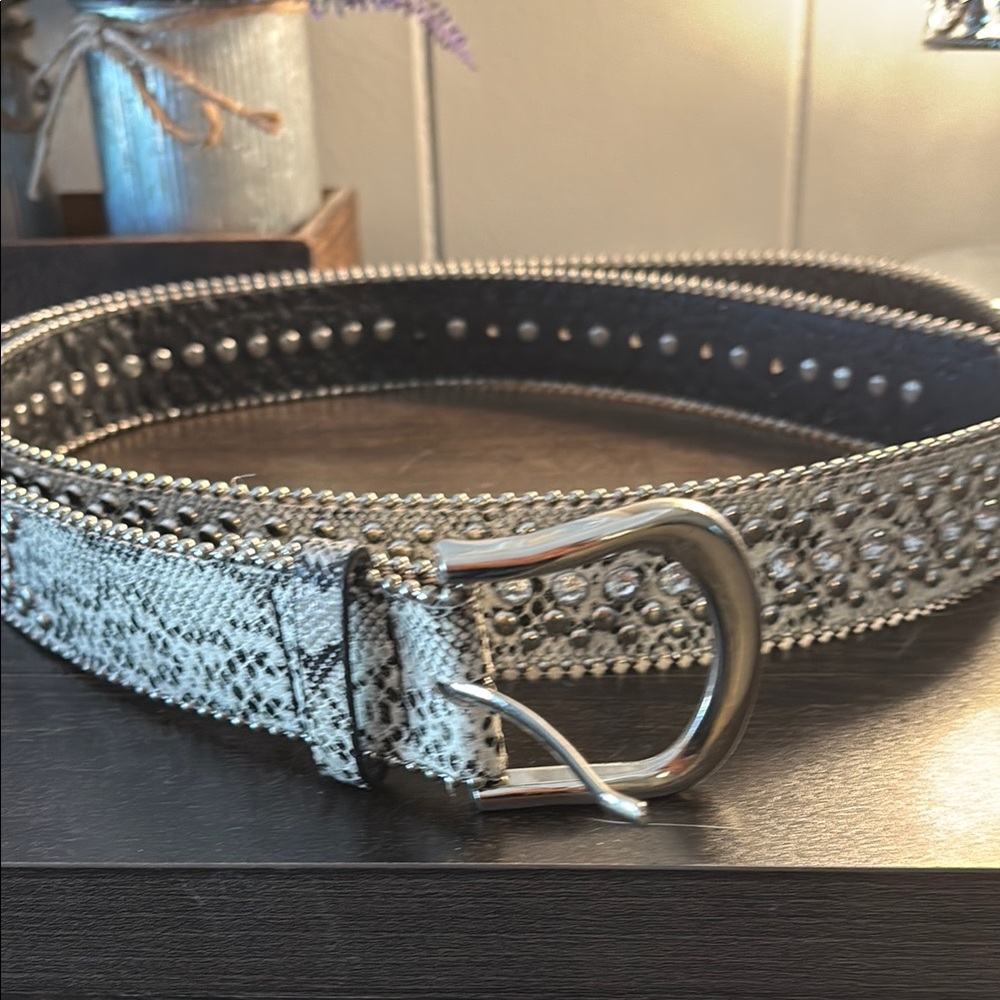 Silver Studded bling Belt